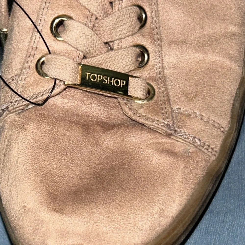Topshop Pink Suede Sneakers